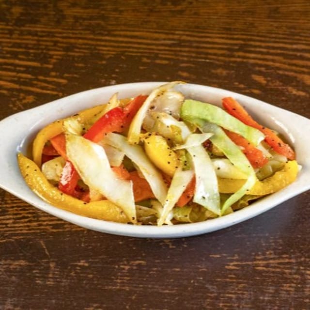 Buttered steamed vegetables.