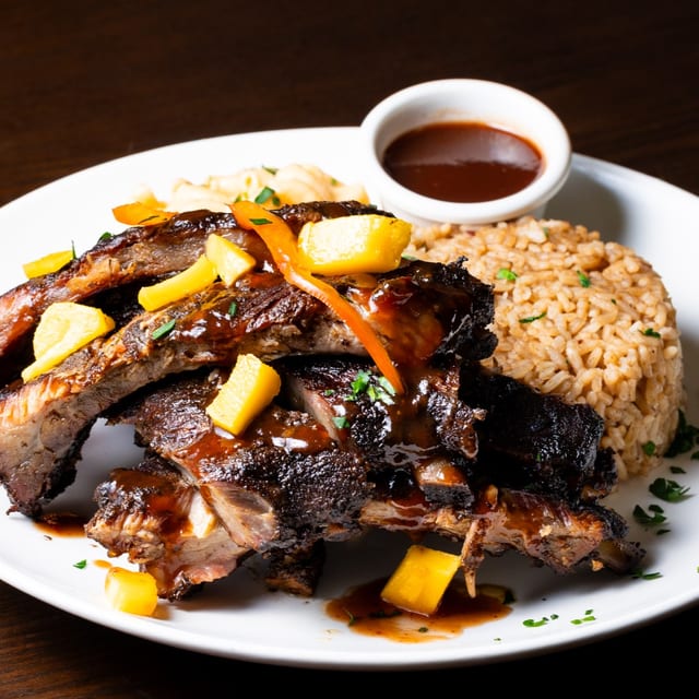 Jerk BBQ ribs.