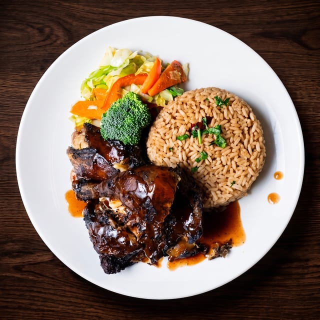 Jerk chicken.