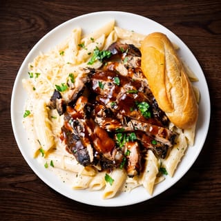 Jerk alfredo pasta