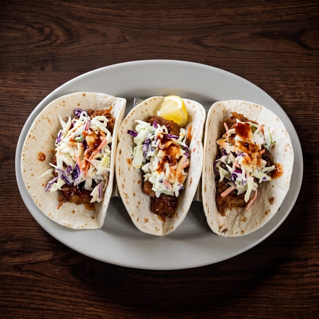 Coconut fried shrimp tacos.