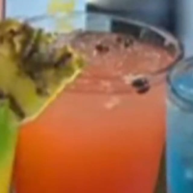 Rum punch mocktail.