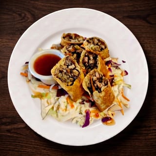 Jerk chicken egg-rolls