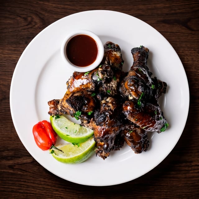Smoked jerk wings.